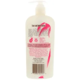 Organic Fiji, Лосьон для лица и тела с органическим кокосовым маслом, розовый грейпфрут, 12 унций (354 мл)