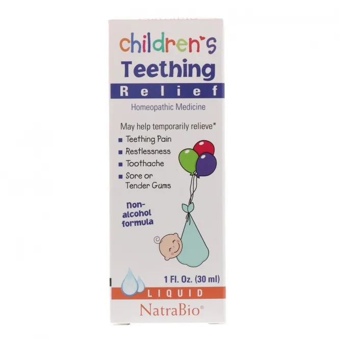 NatraBio Children's Teething Relief (Средство для снятия боли при прорезывании зубов у детей), 30 мл