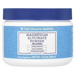 The Vitamin Shoppe, Порошок глицината магния, без добавок, 205 г (7,23 унции)
