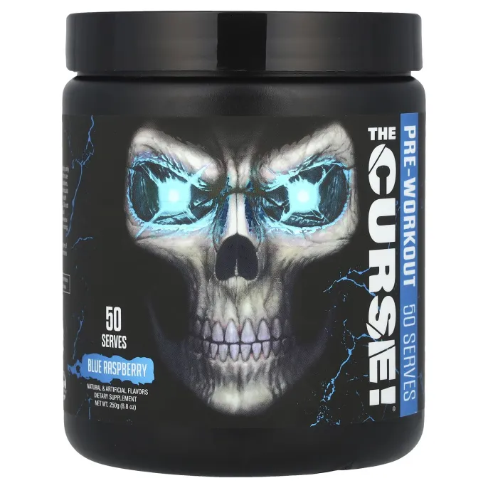 JNX Sports, The Curse, предтренировочная добавка, голубая малина, 250 г