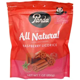 Panda Licorice, Абсолютно натуральная малиновая лакрица, 7 унций (200 г)