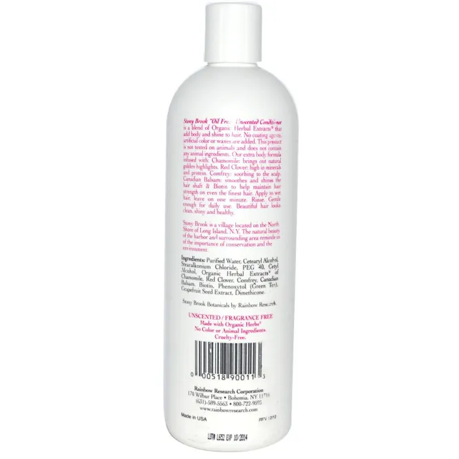 Stony Brook Botanicals, Травяной кондиционер, без запаха, 470 мл