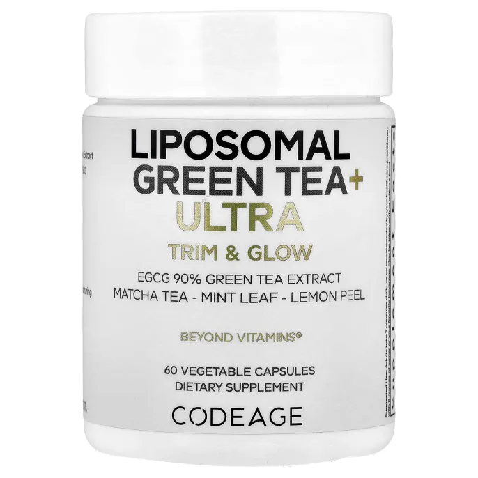 Codeage, Liposomal Green Tea + Ultra Trim & Glow, 60 растительных капсул