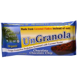 Coconut Secret, Батончик Ungranola, Органическая Крошка Шоколадного Шоколада, 12 батончиков, по 1,2 унции (34g) каждый