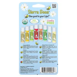 Sierra Bees, Органические бальзамы для губ, набор (8 бальзамов)