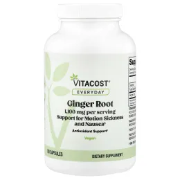 Vitacost, Everyday, корень имбиря, 180 капсул (550 мг в капсуле)