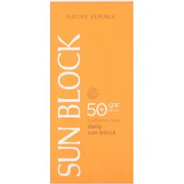 Nature Republic, Солнцезащитный крем для ежедневного использования, калифорнийское алоэ, SPF 50 PA++++, 1,92 жидких унции (57 мл)