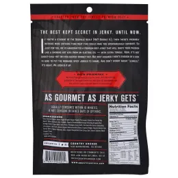 Country Archer Jerky, Натуральная вяленая говядина, Молотый красный перец, 3 унции (85 г)