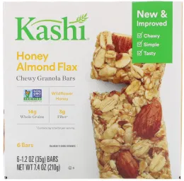 Kashi, Батончики Chewy Granola Bars, Honey Almond Flax, 6 батончиков, 35 г каждый