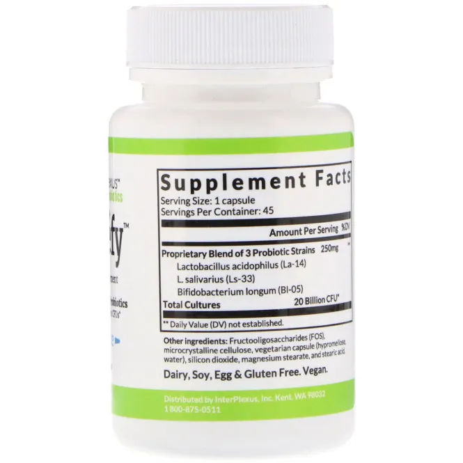 InterPlexus Inc., Fortefy, 20 млрд КОЕ, 45 капсул