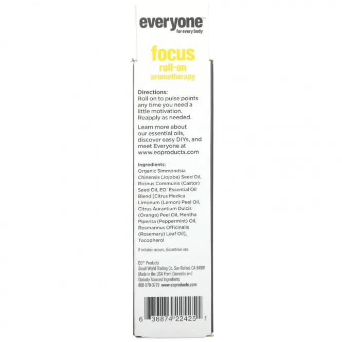 Everyone, Шариковая ароматерапия, для фокусировки, 10 мл (0,33 жидк. Унции)