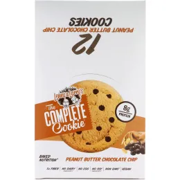Lenny & Larry's, Цельное печенье, арахисовое масло и шоколадная крошка, 12 печений, по 57 г каждое