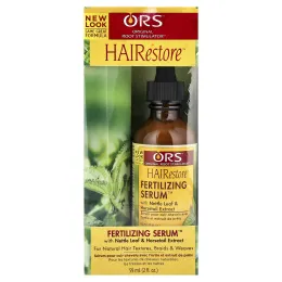 ORS, HAIRestore™, Fertilizing Serum™ с экстрактом листьев крапивы и хвоща, для натуральной текстуры волос, для локонов и прядей, 59 мл (2 жидк. унции)