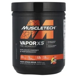 Muscletech, VaporX5, Next Gen, предтренировочный комплекс, со вкусом Miami Spring Break, 272 г (9,60 унции)