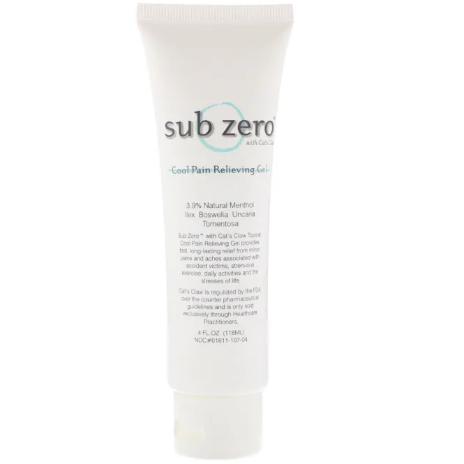 Sub Zero, Обезболивающий охлаждающий гель, 4 ж. унц. (118 мл)