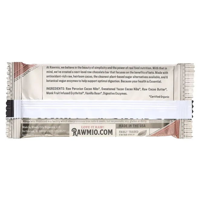 Rawmio, Essential Bar, органический необработанный шоколад, 72% какао, кето, 30 г (1,1 унции)