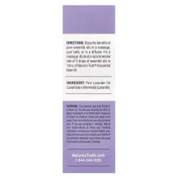 Nature's Truth, чистое эфирное масло, омолаживающая лаванда, 15 мл (0,51 жидк. унции)