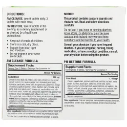 Country Farms, 7-дневный курс внутренней очистки, двухкомпонентная система детоксикации до полудня/после полудня, 63 капсулы для прием до полудня/21 капсула для приема после полудня