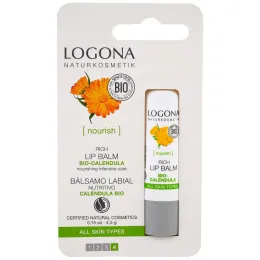 Logona Naturkosmetik, Насыщенный бальзам для губ с био-календулой, 0,15 унции (4,5 г)