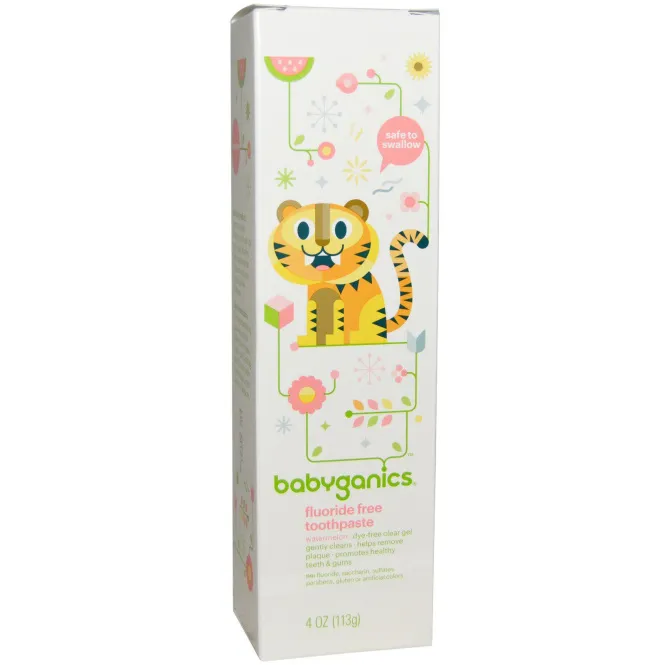 BabyGanics, Зубная паста без фторида, арбуз, 4 унции (113 г)