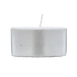 Aloha Bay, Восковые кокосовые свечи, чайные огоньки, без запаха, белые, 12 шт.