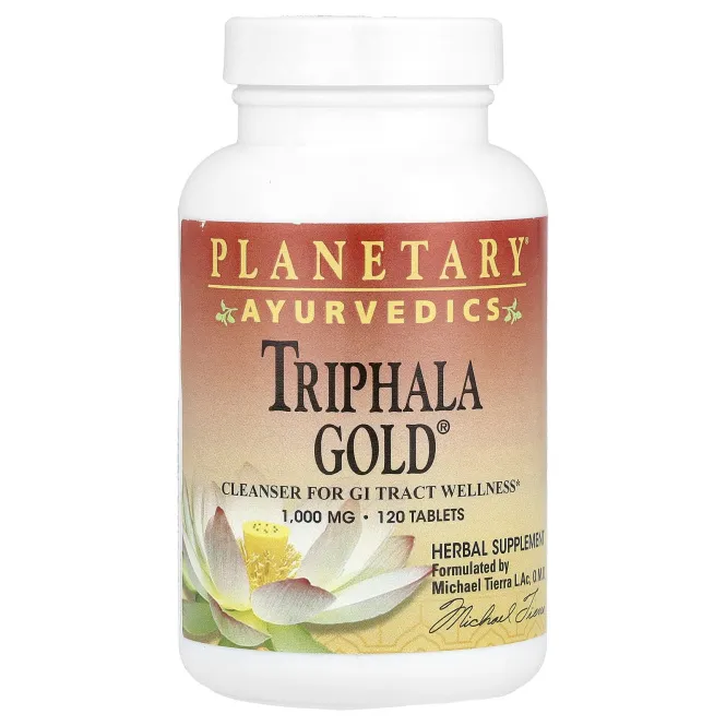 Planetary Herbals Ayurvedics Triphala Gold 1000 mg, 120 tablets