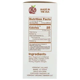 Vermont Village, Органический, шот с яблочным уксусом, имбирь и мед, 12 саше, по 28 г каждое