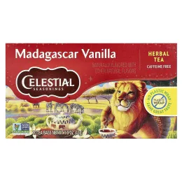 Celestial Seasonings, Herbal Tea, мадагаскарская ваниль, без кофеина, 20 чайных пакетиков, 43 г (1,5 унции)