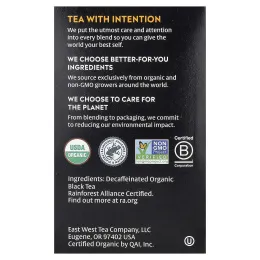 Choice Organic Teas, черный чай, «английский завтрак», без кофеина, 16 чайных пакетиков, 32 г (1,12 унции)