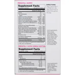 UpSpring, Prenatal +, манго-персиковые жевачки + мягкие таблетки, 90 жевачек + мягкие таблетки