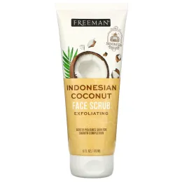 Freeman Beauty, Exfoliating Face Scrub, Indonesian Coconut, 6 fl oz (175 ml)