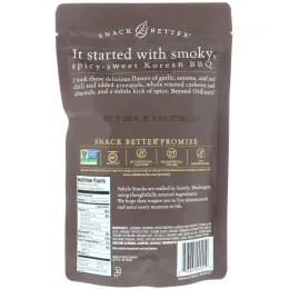 Sahale Snacks, Snack Better, Glazed Mix, Korean BBQ Almonds, 4 oz (113 g)