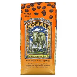 Raven's Brew Coffee, Кофе с козьим мясом Three Peckered, цельные зерна, темная обжарка, 12 унций (340 г)