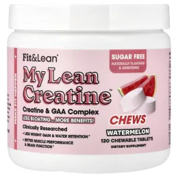 Fit & Lean, My Lean Creatine™, жевательные таблетки, со вкусом арбуза, 120 жевательных таблеток