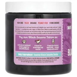 Dastony, Органические поджаренные тахини с черным кунжутом, очень гладкие, 227 г (8 унций)