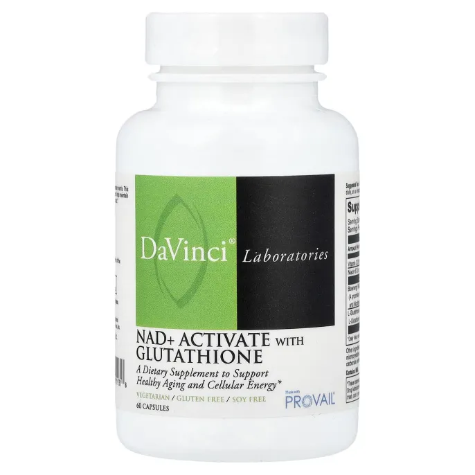 DaVinci Laboratories, NAD + активация с глутатионом, 60 капсул