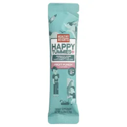 Healthy Heights, Happy Tummies, смесь для приготовления напитка для поддержки пищеварения, для детей, фруктовый пунш, 15 стик-пакетов по 7,8 г (0,28 унции)