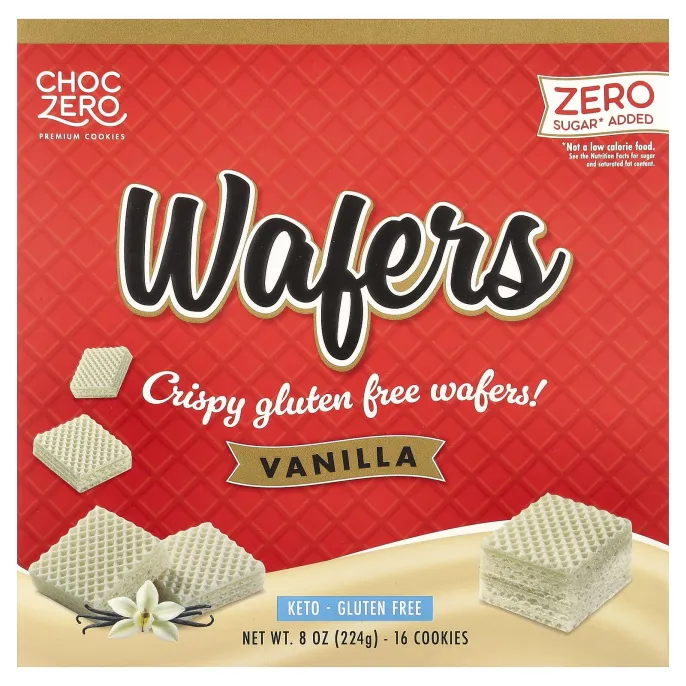 ChocZero, премиальное печенье, вафли, ваниль, 16 шт., 224 г (8 унций)