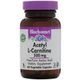 Bluebonnet Nutrition, Ацетил L-карнитин, 500 мг, 60 растительных капсул