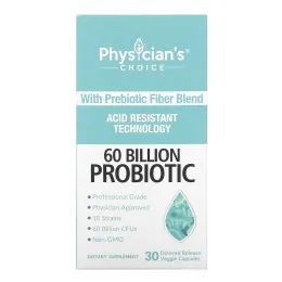 Physician's Choice, 60 Billion Probiotic, 30 Vegetarian Capsules