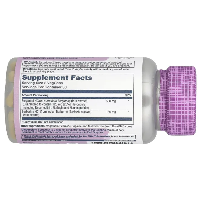 Solaray, Жизненно важные экстракты Бергамота 60 вег капсул