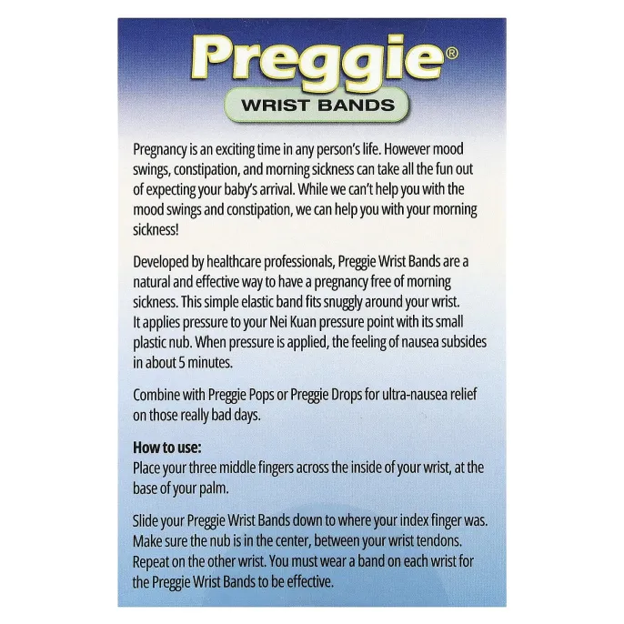 Preggie, ремешок для запястья, розовый, 4 шт.