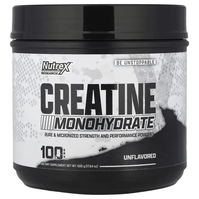Nutrex Research, моногидрат креатина, без добавок, 500 г (17,64 унции)