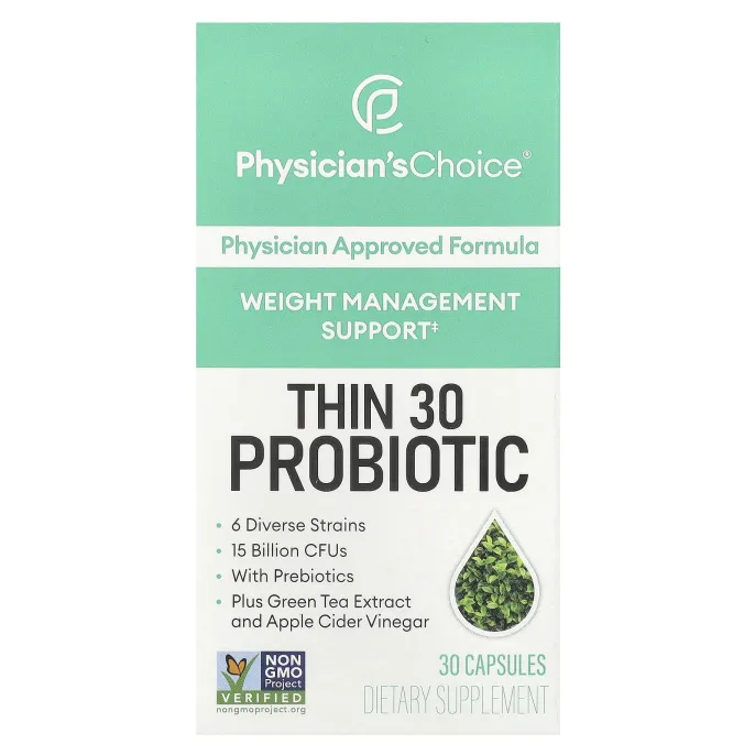 Physician's Choice, Тонкий 30 пробиотиков, 15 млрд КОЕ, 30 капсул