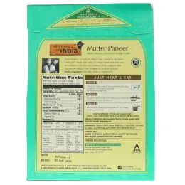 Kitchens of India, Mutter Paneer, Green Peas & Cottage Cheese Curry, Mild, 10 oz (285 g)