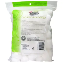 Swisspers (Organic Essentials), Ватные шарики тройного размера, 80 штук