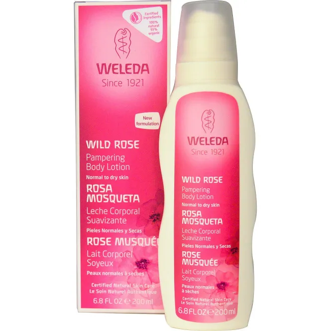 Weleda, Питательный лосьон для тела, дикая роза, 6,8 жидкой унции (200 мл)