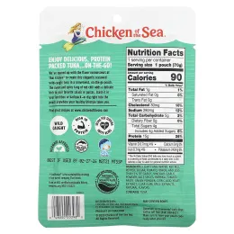 Chicken of the Sea, Легкий дикий тунец, сладкий и пряный, 70 г (2,5 унции)