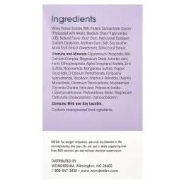 WonderSlim, кетогенный коктейль, со вкусом мокко, 7 пакетиков по 22 г (0,77 унции)