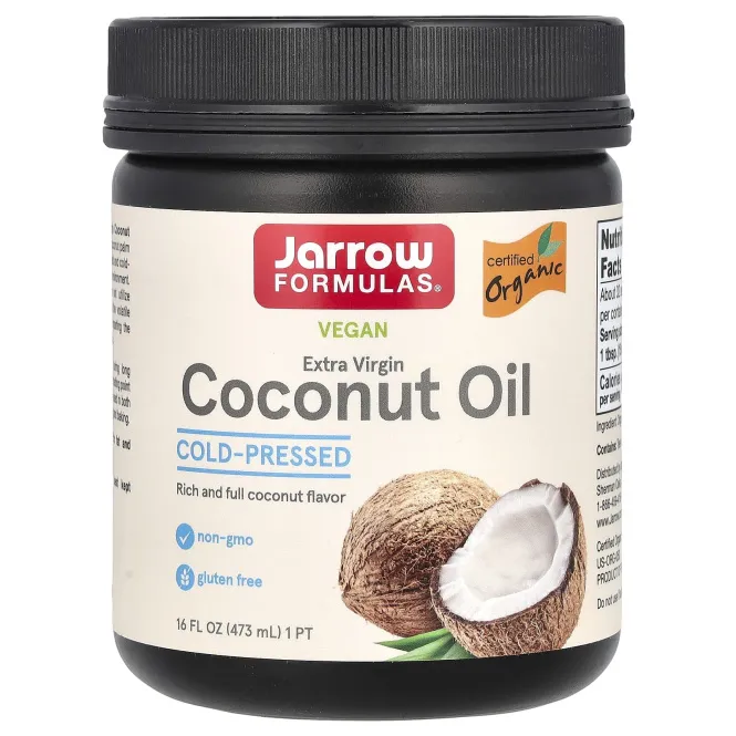 Органическое кокосовое масло Extra Virgin Jarrow Formulas, 16 унций (473 г)